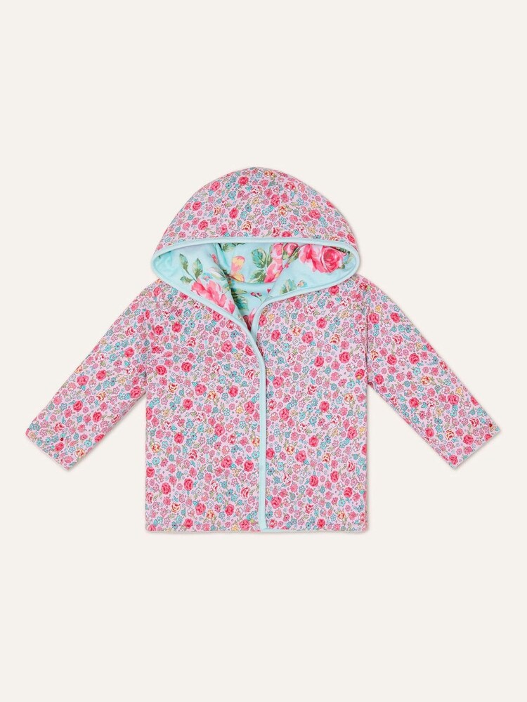 Monsoon Newborn Pink Reversible Hooded Jacket - Image 1 of 2