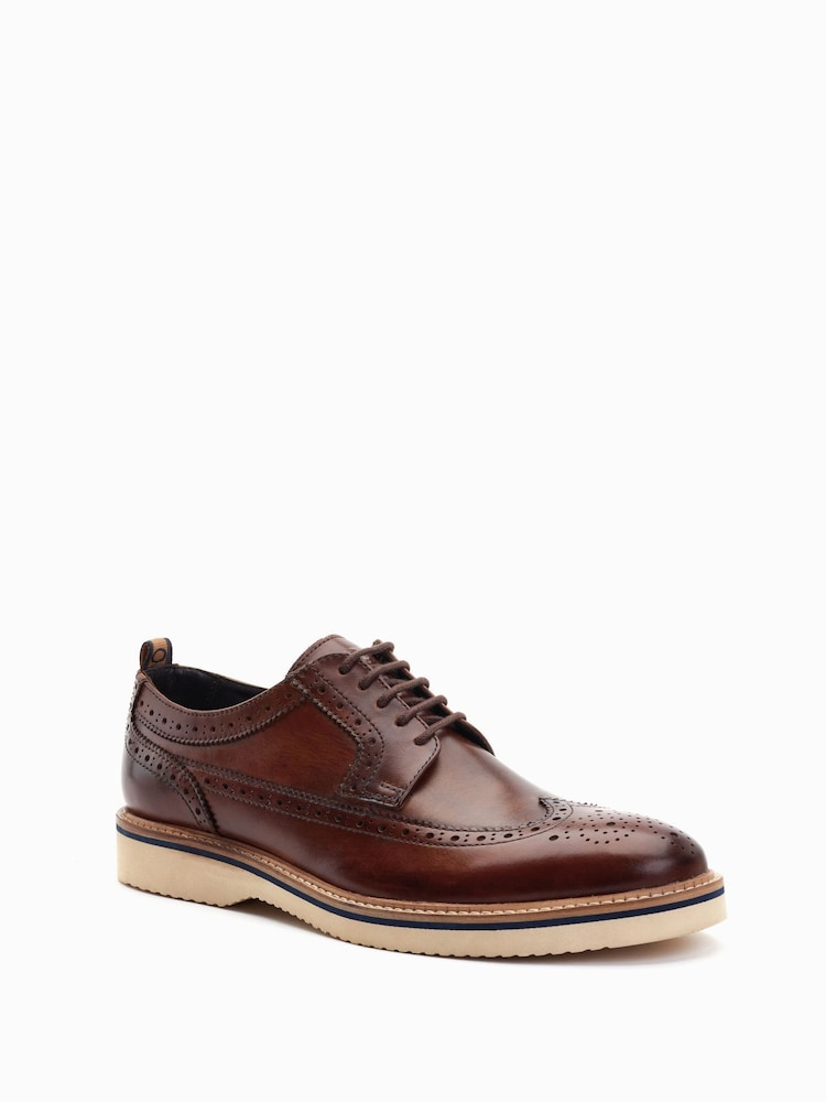 Base London Sully Lace Up Brogue Shoes - Image 2 of 6