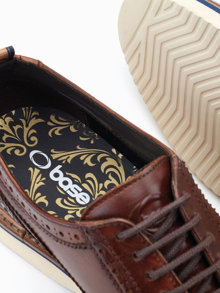 Base London Sully Lace Up Brogue Shoes - Image 6 of 6