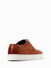 Base London Mickey Lace Up Brown Brogue Trainers - Image 3 of 6