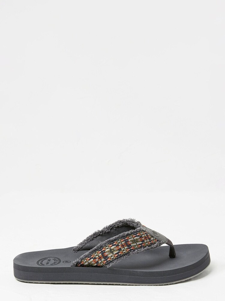 FatFace Grey Harris Flip Flops - Image 1 of 1