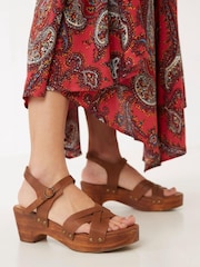 FatFace Brown Leather Sandals - Image 1 of 4