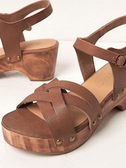 FatFace Brown Leather Sandals - Image 4 of 4