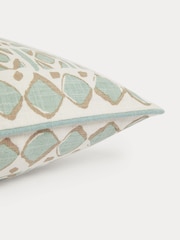 Nina Campbell Aqua Blue Batik Check Cushion - Image 4 of 4