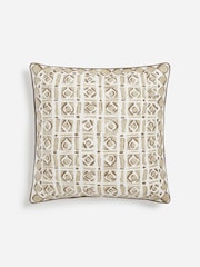 Nina Campbell Natural Batik Check Cushion - Image 2 of 4