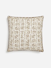 Nina Campbell Natural Batik Check Cushion - Image 3 of 4
