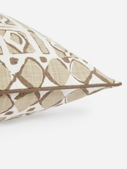 Nina Campbell Natural Batik Check Cushion - Image 4 of 4