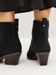 Black Standard/Wide Fit Forever Comfort® Cowboy Ankle Boots - Image 2 of 8