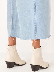 Bone White Regular/Wide Fit Forever Comfort® Cowboy Western Ankle Boots - Image 3 of 8