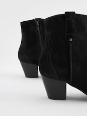 Black Regular/Wide Fit Forever Comfort® Leather Cowboy/Western Boots - Image 5 of 7