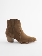 Tan Brown Forever Comfort® Leather Cowboy/Western Boots - Image 2 of 6