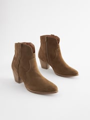 Tan Brown Forever Comfort® Leather Cowboy/Western Boots - Image 3 of 6