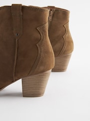 Tan Brown Forever Comfort® Leather Cowboy/Western Boots - Image 5 of 6