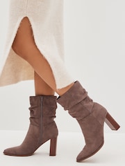 Mink Brown Forever Comfort® Heeled Slouch Midi Boots - Image 2 of 7