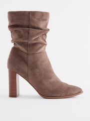 Mink Brown Forever Comfort® Heeled Slouch Midi Boots - Image 4 of 7