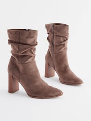 Mink Brown Forever Comfort® Heeled Slouch Midi Boots - Image 5 of 7