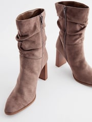Mink Brown Forever Comfort® Heeled Slouch Midi Boots - Image 6 of 7