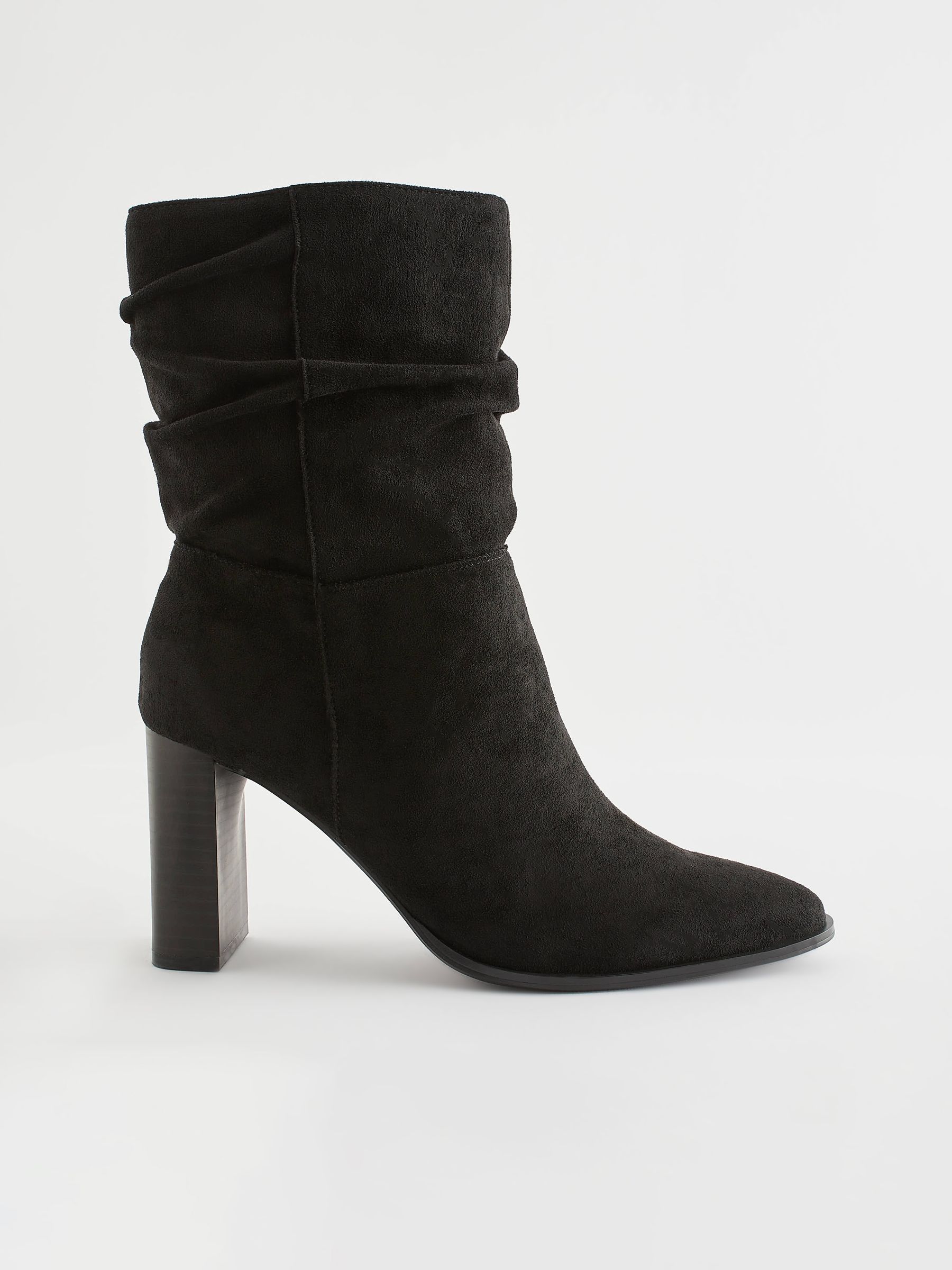 Next black slouch boots clearance