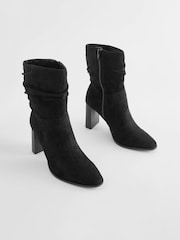 Black Forever Comfort® Heeled Slouch Midi Boots - Image 5 of 8