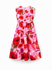 Desigual Lip Print Pink Sleevless Midi Dress - Image 5 of 5