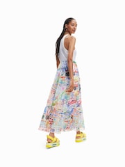 Desigual White Printed Maxi Dress - Image 2 of 5