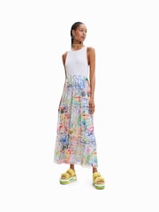 Desigual White Printed Maxi Dress - Image 3 of 5