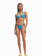 Desigual Tropical Green Tie Side Bikni Bottoms - Image 3 of 4