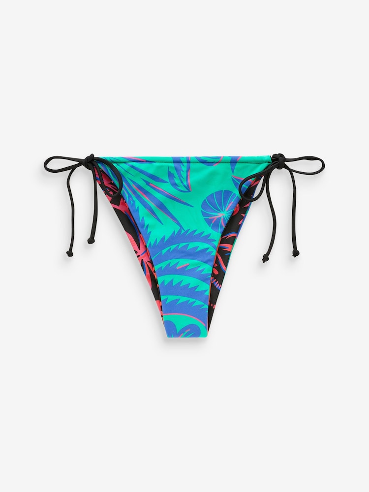 Desigual Tropical Green Tie Side Bikni Bottoms - Image 4 of 4 Desigual Tropical Green Tie Side Bikni Bottoms - Image 4 of 4