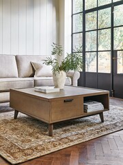 Natural Tetbury Solid Oak and Veneer Coffee Table - Image 1 of 10