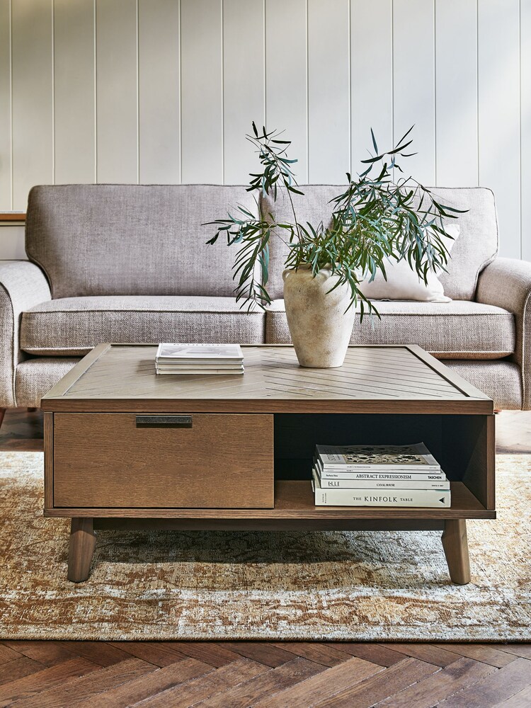 Natural Tetbury Solid Oak and Veneer Coffee Table - Image 2 of 10