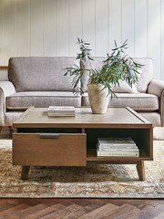 Natural Tetbury Solid Oak and Veneer Coffee Table - Image 5 of 10