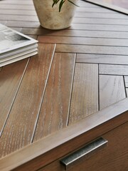Natural Tetbury Solid Oak and Veneer Coffee Table - Image 6 of 10