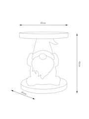 Natural Gonk Christmas Resin Side Table - Image 3 of 9