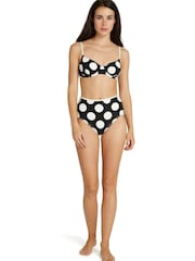 Kate Spade New York Large Dots High Waist Black Bikini Bottoms - Image 1 of 1