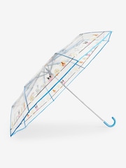 Dogs And Coffee Print Crook Handle Umbrella - Image 1 of 1