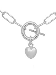 Caramel Jewellery London Silver Tone Chunky Layered T-Bar Necklace - Image 3 of 5