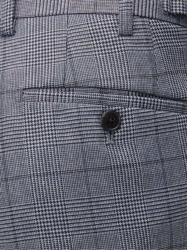 Skopes Blue Tailored Fit Reece Check Suit: Trousers - Image 3 of 3