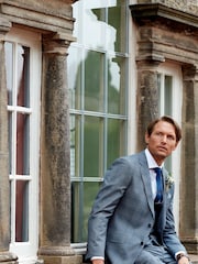 Skopes Blue Tailored Fit Reece Check Suit: Jacket - Image 3 of 4