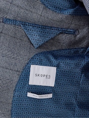Skopes Blue Tailored Fit Reece Check Suit: Jacket - Image 4 of 4
