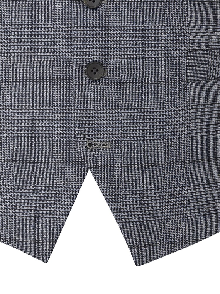 Skopes Blue Reece Check Tailored Fit Suit Waistcoat - Image 3 of 3