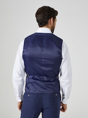 Темно-синий - Skopes Костюм из твида Jude Tweed Tailored Fit Suit жилет - Image 2 of 3