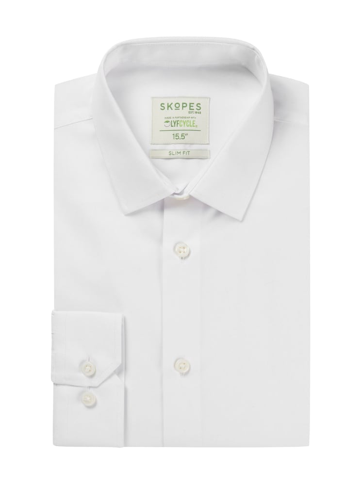 Skopes White Slim Fit Formal Shirt - Image 4 of 4