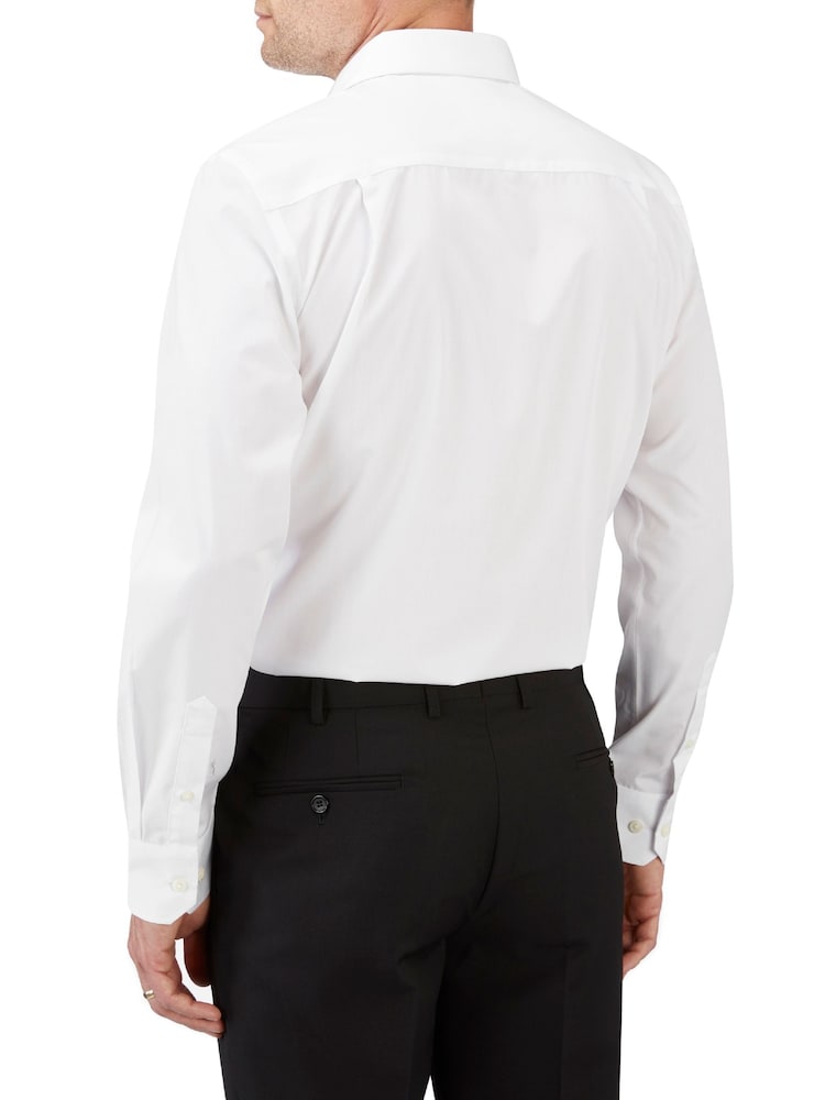 Skopes White Tailored Fit Sustainable Formal Shirt - Image 2 of 4