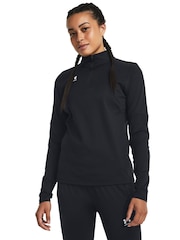 Under Armour Black Challenger Midlayer Quarter Zip Sweatshirt - Image 1 of 6