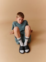 Black Patterned Sliders - Image 2 of 7