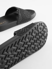 Black Patterned Sliders - Image 6 of 7