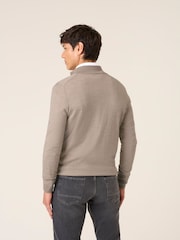 Natural - Suéter de mezcla de merino con media cremallera Miles de Skopes - Imagen 3 de 5