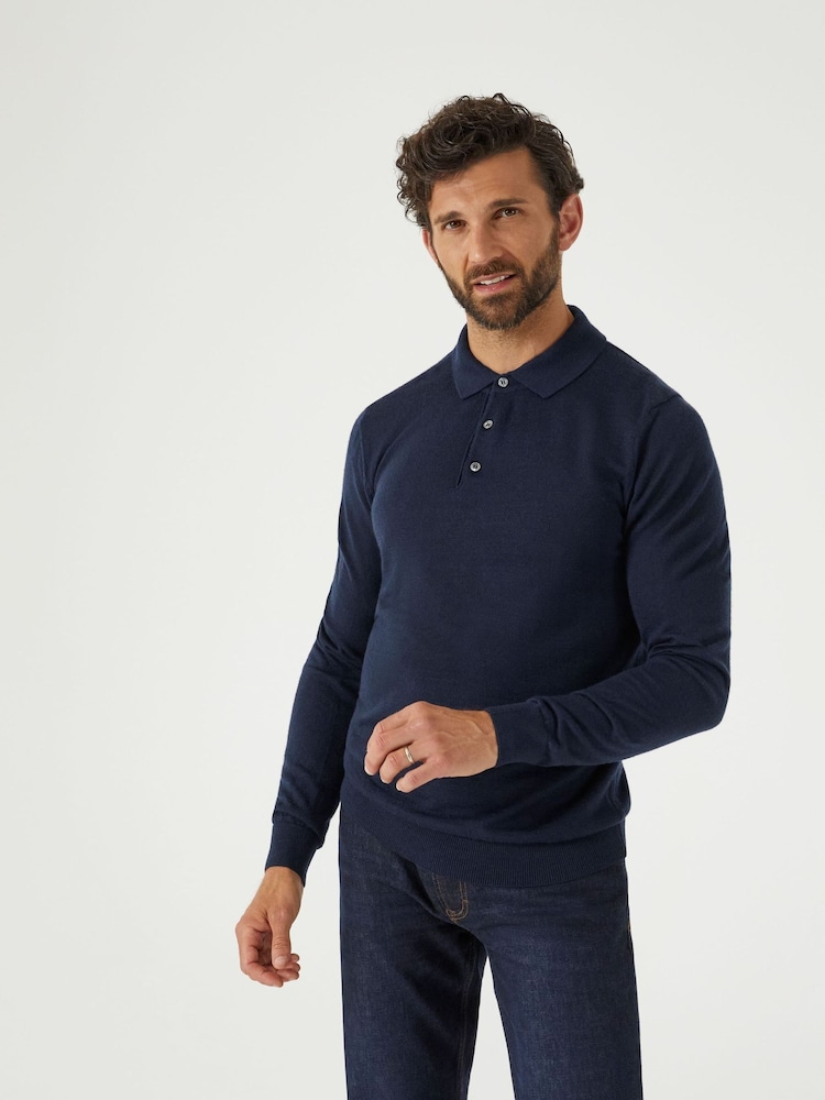 Skopes Blue Brad Polo Jumper - Image 1 of 5