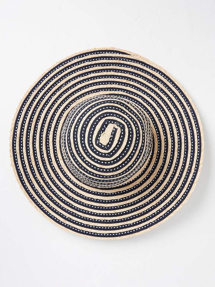 FatFace Natural Ribbon Floppy Hat - Image 1 of 3 FatFace Natural Ribbon Floppy Hat - Image 1 of 3