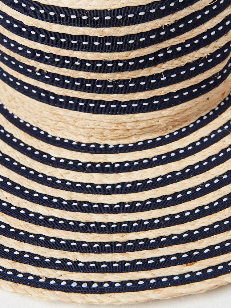 FatFace Natural Ribbon Floppy Hat - Image 2 of 3 FatFace Natural Ribbon Floppy Hat - Image 2 of 3